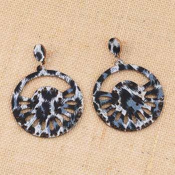 Handmade Designer  Wooden Light Weight Earrings For Girls And Women. 2