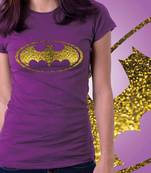 Batman Womens Glitter Tshirt at Offer, Womens Gold Special Effect T-shirt