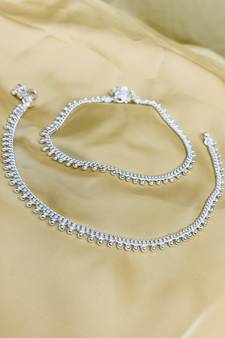 Silver anklets