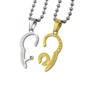 Saizen Stainless Steel Broken Heart-Shaped Locket Pendant With Chain For Unisex 2