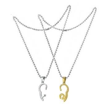 Saizen Stainless Steel Broken Heart-Shaped Locket Pendant With Chain For Unisex 5