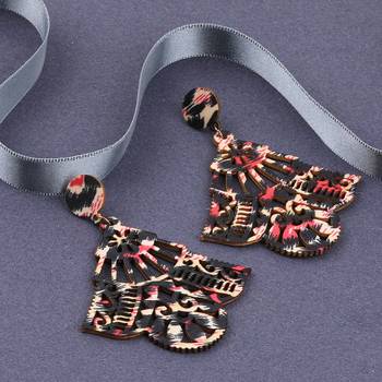 Delicate Party Wear Wooden Dangles Earrings Perfect And Different Look For Women Girl. 1