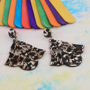 Elegant  Light Weight Dangle Wooden Earrings For Girls And Women. 4