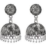 Ravishing Silver Big Dangler  Jhumki Earrings