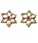Gorgeous  Pink Flower Stud Earrings