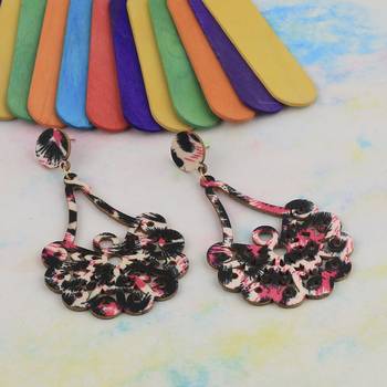 Charm Stylish  Wooden Earrings Light Weight For Girls And Women. 4