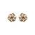 Graceful Pink Diamond Flower Stud Earrings