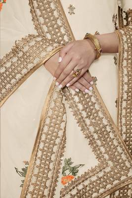 White embroidered silk salwar 2