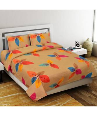 Multicolour Double Bed Sheet With Pillow Cover 1