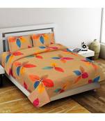 Multicolour Double Bed Sheet With Pillow Cover