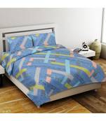 Multicolour Double Bed Sheet With Pillow Cover