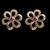 Trendy Pink Flower Stud Earrings