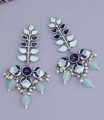 Bagh E Fiza Leaves Long Drop Earrings