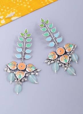 Bagh E Fiza Colourful Enamel Embellished Earrings 1