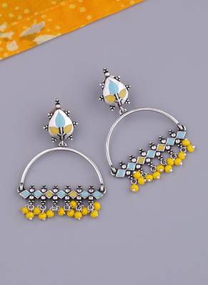 Bagh E Fiza Yellow Beads Earrings 1