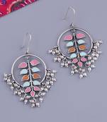 Bagh E Fiza Leaves Motifs Hoop Earrings