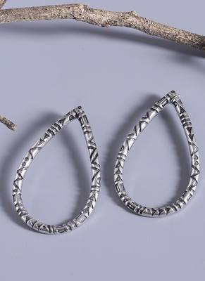Aztec Bar Oval Earrings 1