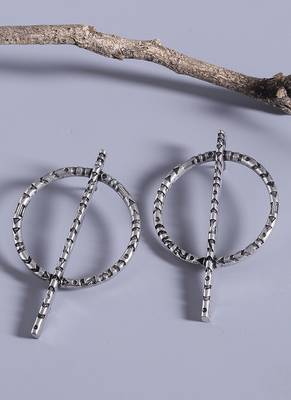 Aztec Bar Circle and Bar Earrings 1