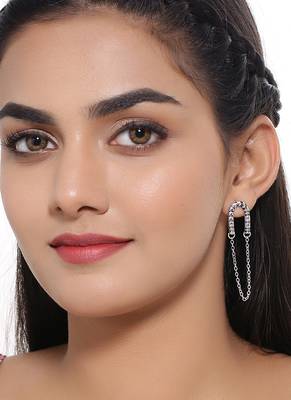 Aztec Bar Horseshoe Drop Earrings 2