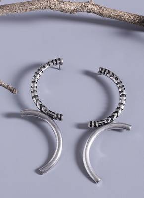 Aztec Bar Half Circle Earrings 1