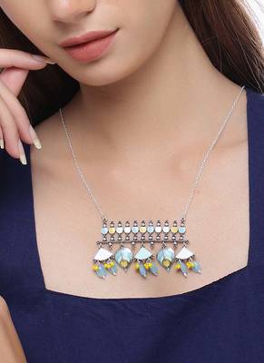 Bagh E Fiza Floral Motifs Brass Necklace 2