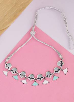 Bagh E Fiza Pastel Enamel Embellished Necklace 1