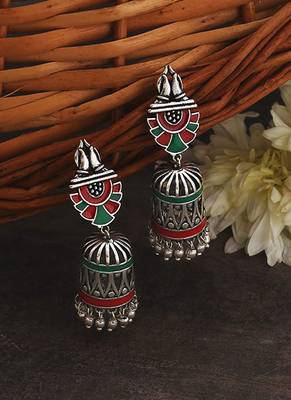 Apinaya Enamel Embellished Earrings 1