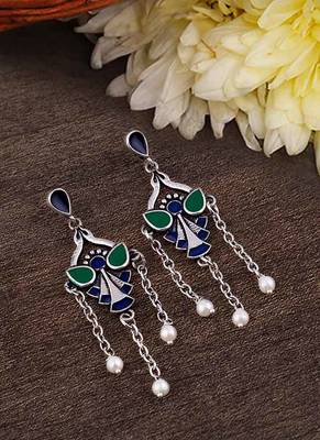 Apinaya Colourful Enamel Embellished Earrings 1