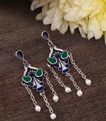 Apinaya Colourful Enamel Embellished Earrings