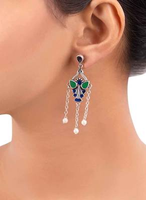 Apinaya Colourful Enamel Embellished Earrings 2