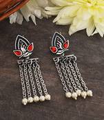 Apinaya Faux Pearls Adorned Drop Earrings