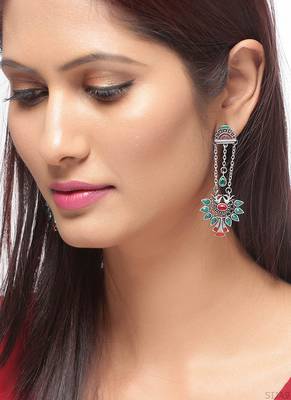 Apinaya Gems Adorned Drop Earrings 2