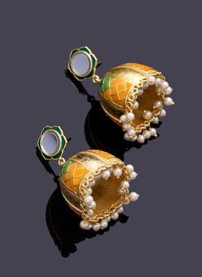 Ombre Yellow Belle Earrings 1