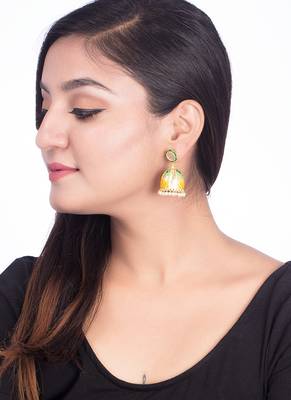 Ombre Yellow Belle Earrings 2