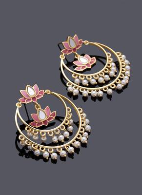 Ombre Diya Earrings - Pink 1