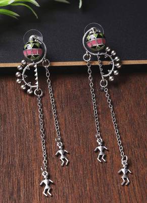 Adorned Spin Tribal Inspired Earrings 1