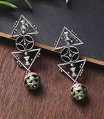 Adorned Spin Triangles And Pyramids Earrings
