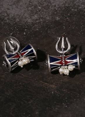 Moksha Damru Trishul Earrings 1
