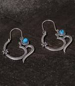 Moksha OM Blue Stone Earrings