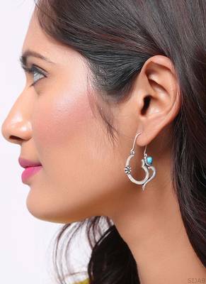 Moksha OM Blue Stone Earrings 2