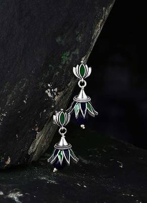 Mehrunisa Gem Adorned Drop Earrings 1