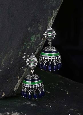 Mehrunisa Lightly Embellished Jhumka Earrings 1