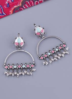 Bagh E Fiza Enamel Embellished Brass Earrings 1
