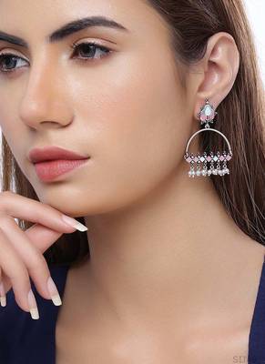 Bagh E Fiza Enamel Embellished Brass Earrings 2