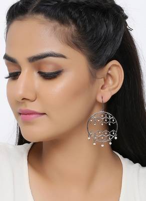 Jaali Pearl Filigree Hoop Earrings 2