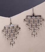 Jaali Pearl Layered Drop Earrings