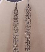 Jaali Pearl Long Drop Earrings