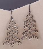 Jaali Pearl Layered Brass Earrings