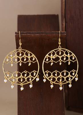 Jaali Pearl Faux Pearls Embellished Earrings 1