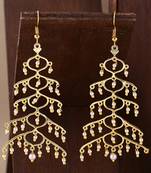 Jaali Pearl Layered Drop Style earrings